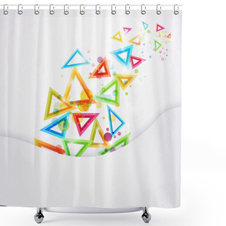Personality  Compositions Of Colored Triangles Shower Curtains
