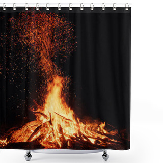 Personality  The Flakes From Flame In The Fireplace Shower Curtains