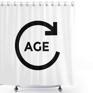 Personality  Age Vector Icon Shower Curtains
