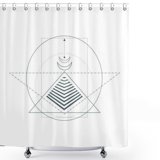 Personality  Mystical Occult Symbol. Shower Curtains