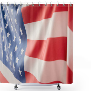 Personality  Close Up View Of United States Of America Flag   Shower Curtains