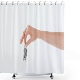 Personality  Hand Holding Keys Shower Curtains