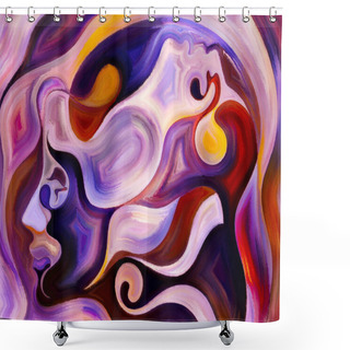Personality  Eternal Dialog Background Shower Curtains