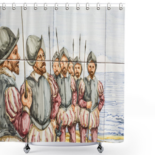 Personality  16 Th Century Spanish Soldiers Shower Curtains