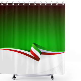 Personality  Green White Red Shower Curtains
