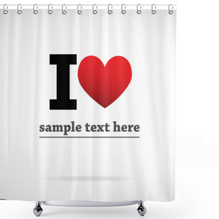 Personality  I Love Symbol. Shower Curtains