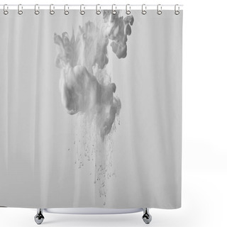 Personality  Abstract Background With White Splash Of Gouache Paint   Shower Curtains