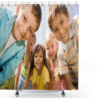 Personality  Happy Friends Shower Curtains