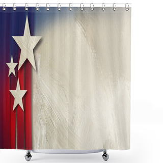 Personality  American Stars With Vertical Stripes Abstract Background Shower Curtains