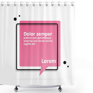 Personality  Quote Text Bubble. Commas, Note, Message And Comment. Shower Curtains