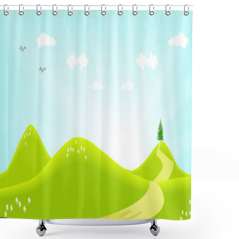 Personality  Spring In The Valley Shower Curtains