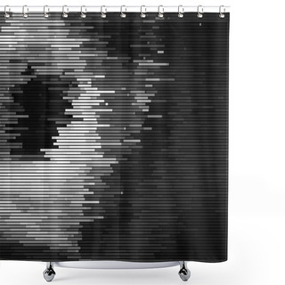 Personality  Glitch Abstract Background Shower Curtains