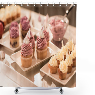Personality  Cupcakes Shower Curtains