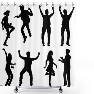 Personality  Dance And Jumping Shower Curtains