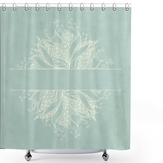 Personality  Vintage Card With Fantasy Flower Shower Curtains