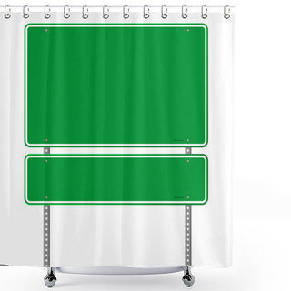 Personality  Green Blank Roadsign Shower Curtains