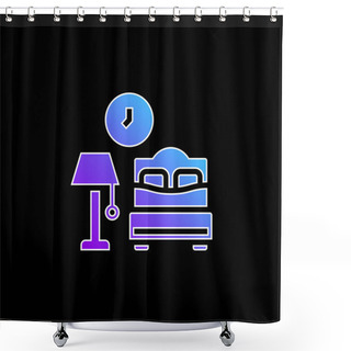 Personality  Accomodation Blue Gradient Vector Icon Shower Curtains