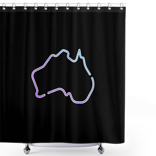 Personality  Australia Blue Gradient Vector Icon Shower Curtains