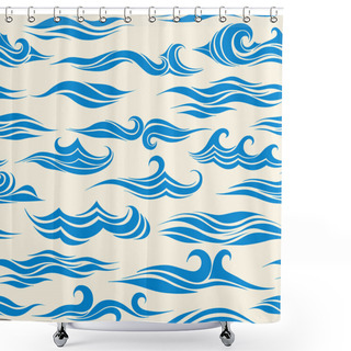Personality  Seamless Pattern Waves From Element Of The Design Shower Curtains