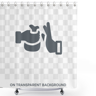 Personality  Bribery Icon. Trendy Flat Vector Bribery Icon On Transparent Background From Law And Justice Collection. High Quality Filled Bribery Symbol Use For Web And Mobile Shower Curtains