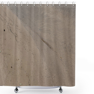 Personality  Brown Textured Surface With Sand And Water With Copy Space Shower Curtains