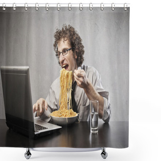 Personality  Lunch Time Shower Curtains