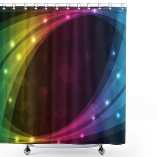 Personality  Abstract Lights - Colored Vector Background Shower Curtains