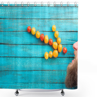 Personality  Arrow Made Of Cherry-tomatoes Shower Curtains