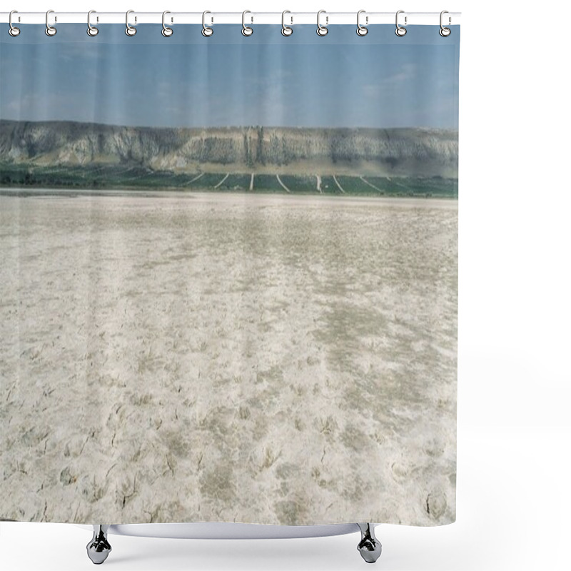 Personality  Soil with cracks in mountainous area of Crimea, Ukraine, May 2013 shower curtains