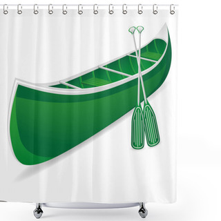 Personality  Canoe Vector Illustration Shower Curtains