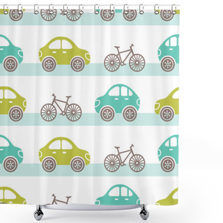 Personality  Cars Pattern Shower Curtains
