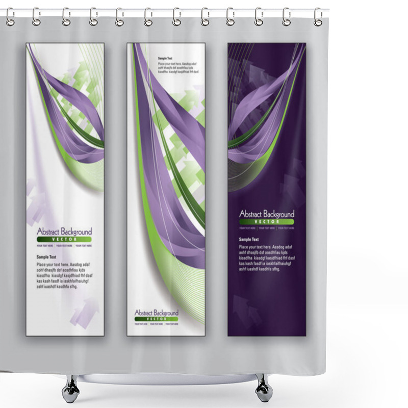 Personality  Abstract Banners. Vector Backgrounds. Eps10 Format. Shower Curtains