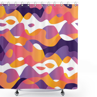 Personality  Abstract Tropical Colors Shapes Seamless Pattern  Shower Curtains