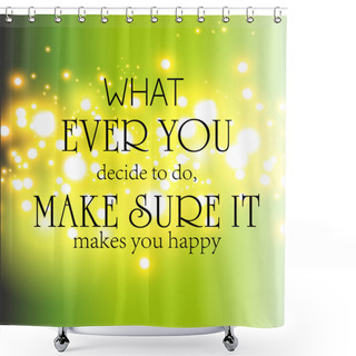 Personality  Vintage Typographic Backgrounds, Motivational Quotes Shower Curtains