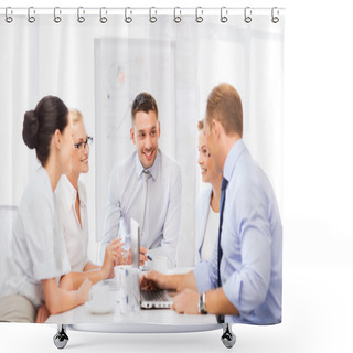 Personality  Business Team Having Meeting In Office Shower Curtains