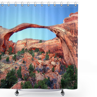 Personality  Landscape Arch In Utah Shower Curtains