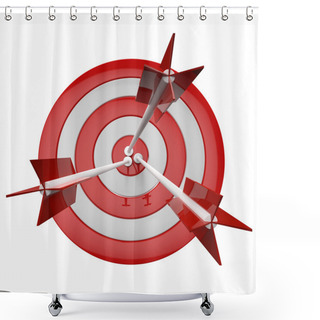 Personality  3d Target And Arrows, Isolated On White Shower Curtains