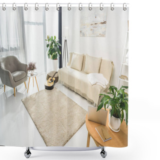 Personality  Minimalistic Living Room Interior Shower Curtains