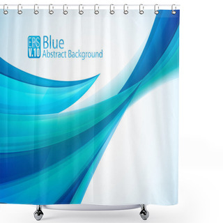 Personality  Blue Abstract Background Shower Curtains