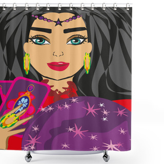 Personality  Fortune Teller Woman  Shower Curtains