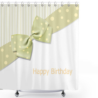 Personality  Vector Birthday Background With Bow Shower Curtains