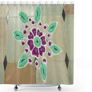 Personality  Rangoli In India Mainly Southern Part Of India During Sankranthi,Pongal Shower Curtains