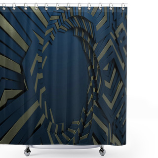Personality  Luxury Ornamental Mandala Design Background In Dark Color. 3D Shower Curtains