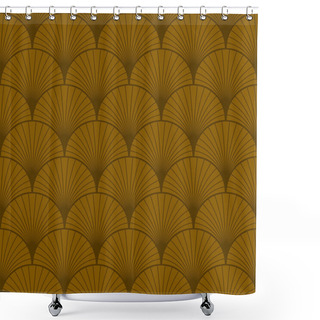 Personality  Art Deco Pattern Of Overlapping Arcs Shower Curtains