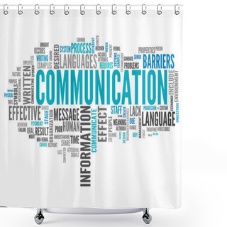 Personality  Word Cloud Communication Shower Curtains