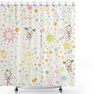Personality  Baby Background Shower Curtains