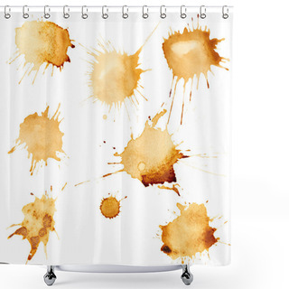 Personality  Coffee Cup Stains Shower Curtains