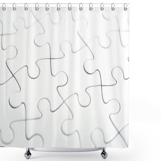 Personality  Clear White Puzzle Shower Curtains