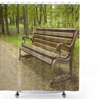 Personality  Bench In The Park Shower Curtains