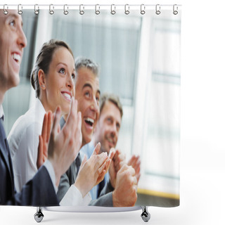 Personality  Clapping Business People Shower Curtains
